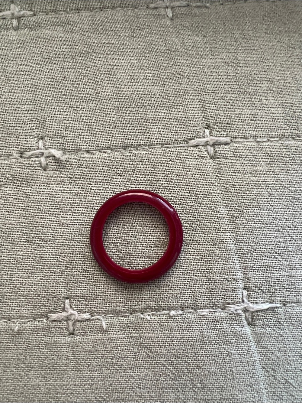Classic wine// burgundy Resin Round Ring - Women Accessories Watch Accent Gucci